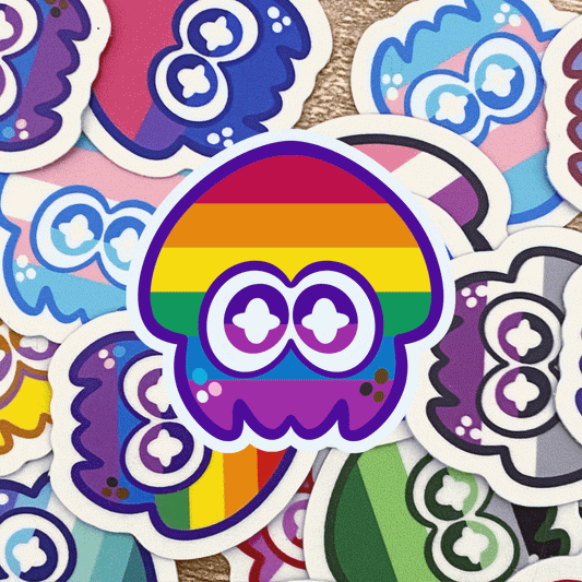 Pride Squid Stickers