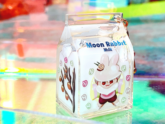 Milk Carton Charm (Moon Rabbit)